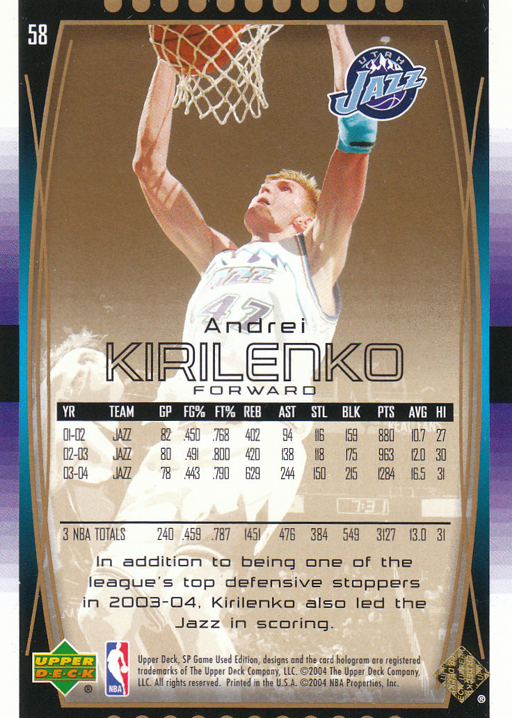 2004/2005 SP Game Used (Upper Deck) Basketball - Picture 278 of 290