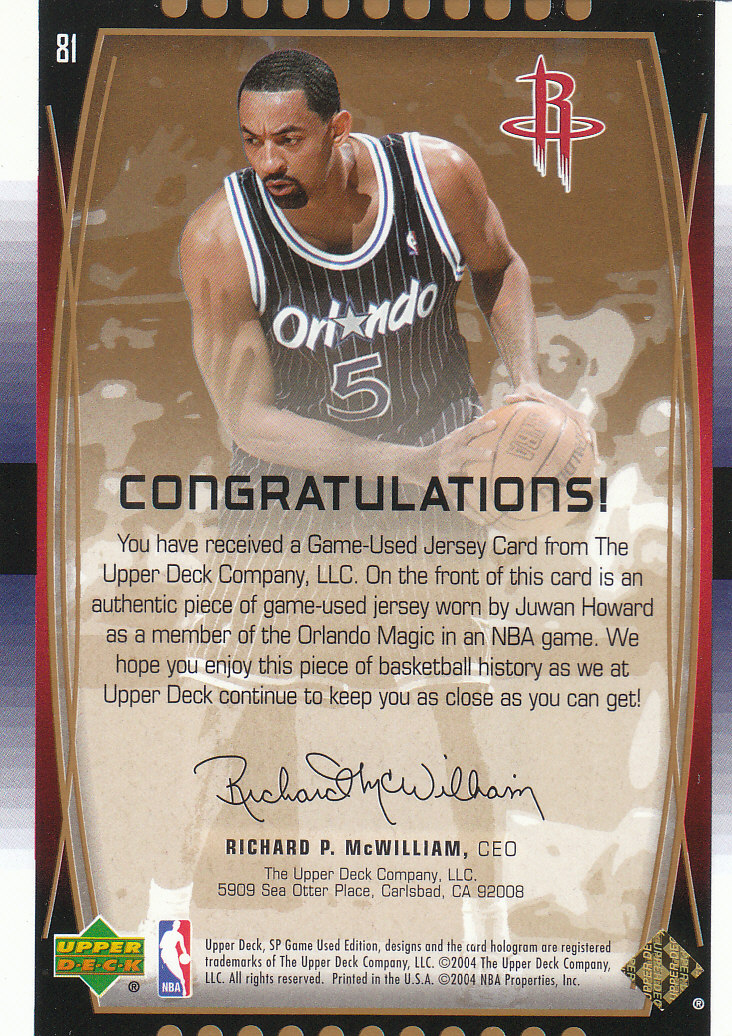 2004/2005 SP Game Used (Upper Deck) Basketball - Picture 280 of 290
