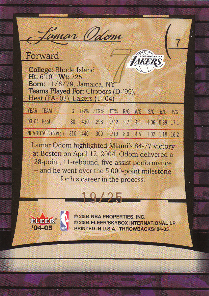 2004/2005 Throwbacks (Fleer) Basketball Part 2 Parallel and Insert Cards - Picture 9 of 25