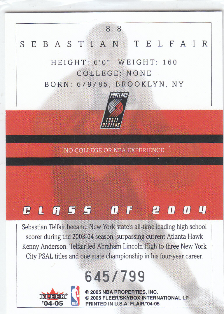 2004/2005 Flair (Fleer) Basketball Main Set Cards #1 to #88 - Picture 97 of 97