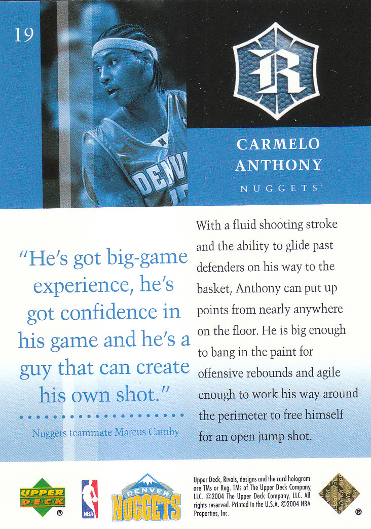 2004/2005 Upper Deck Rivals Box Set Basketball - Picture 49 of 49