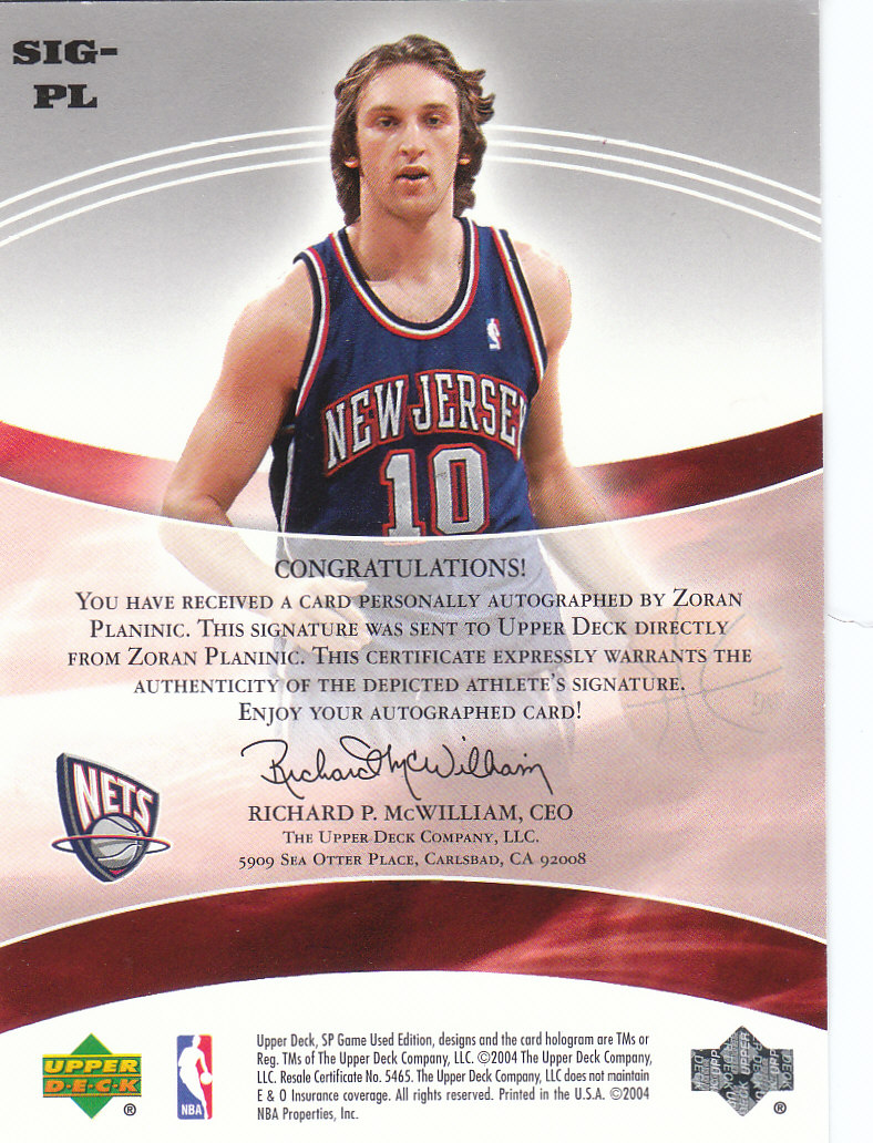 2004/2005 SP Game Used (Upper Deck) Basketball - Picture 288 of 290