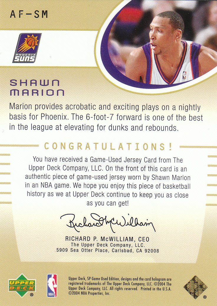 2004/2005 SP Game Used (Upper Deck) Basketball - Picture 264 of 290