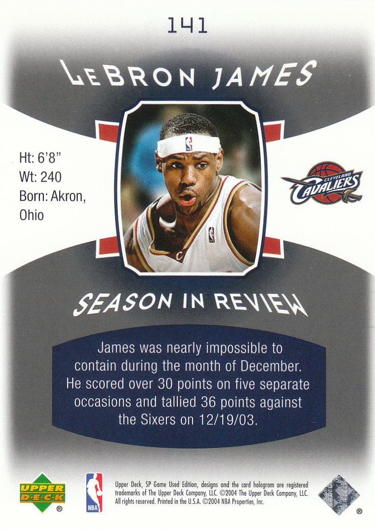 2004/2005 SP Game Used (Upper Deck) Basketball - Picture 214 of 290