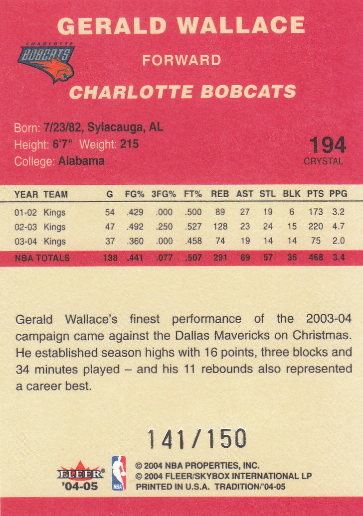 2004/2005 Tradition (Fleer) Basketball Part 4 Crystal and Draft Day Rookies - Picture 9 of 35
