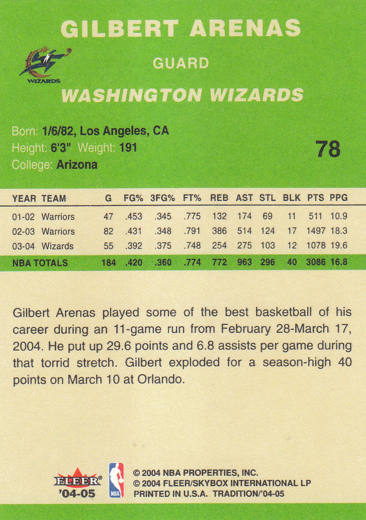 2004/2005 Tradition (Fleer) Basketball Part 3 Parallel Green Cards #3 to #265 - Picture 77 of 241