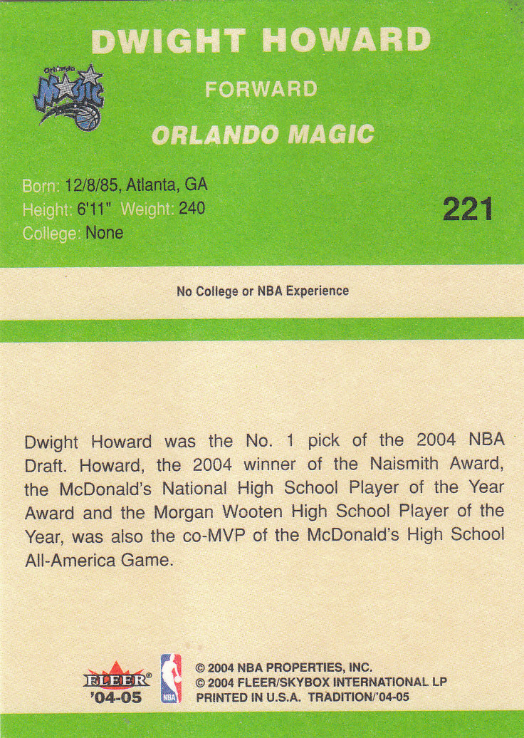 2004/2005 Tradition (Fleer) Basketball Part 3 Parallel Green Cards #3 to #265 - Picture 233 of 241
