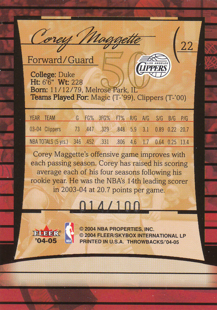 2004/2005 Throwbacks (Fleer) Basketball Part 2 Parallel and Insert Cards - Picture 5 of 25