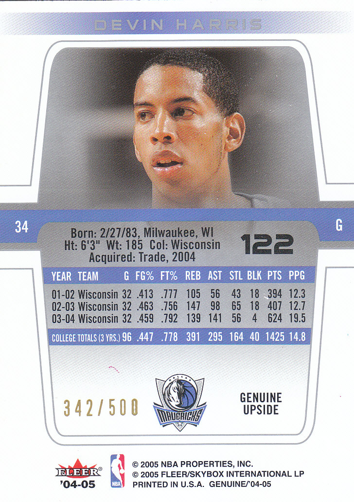 2004/2005 Genuine (Fleer) Basketball Part 1 Main Set Cards #1 to #125 - Picture 184 of 186