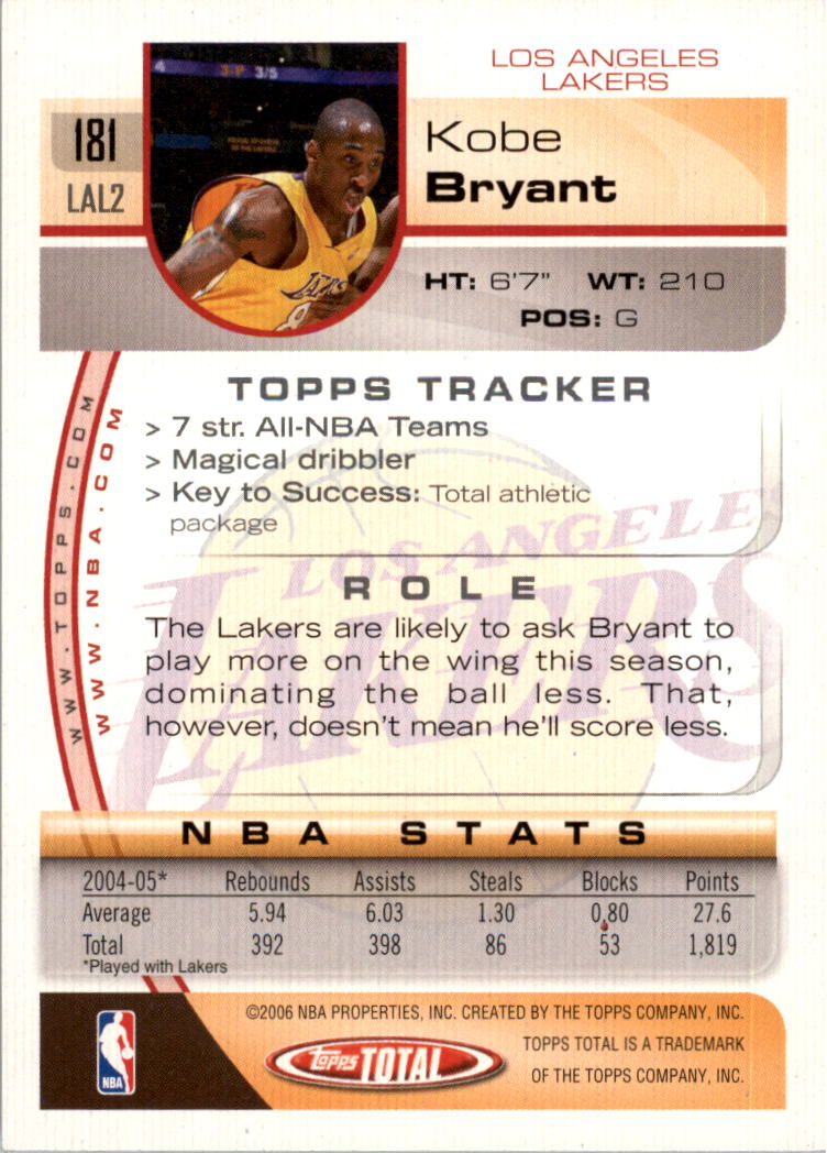 2005-06 Topps Total Basketball 101-200 YOU PICK - Bild 149 von 187