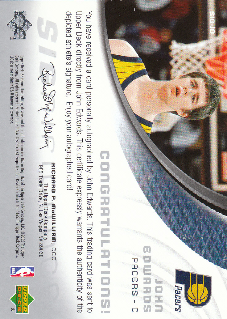 2005/2006 SP Game Used (Upper Deck) Basketball - Picture 291 of 293