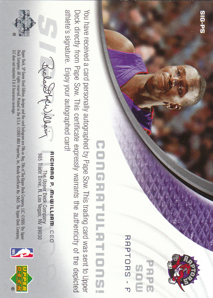 2005/2006 SP Game Used (Upper Deck) Basketball - Picture 293 of 293