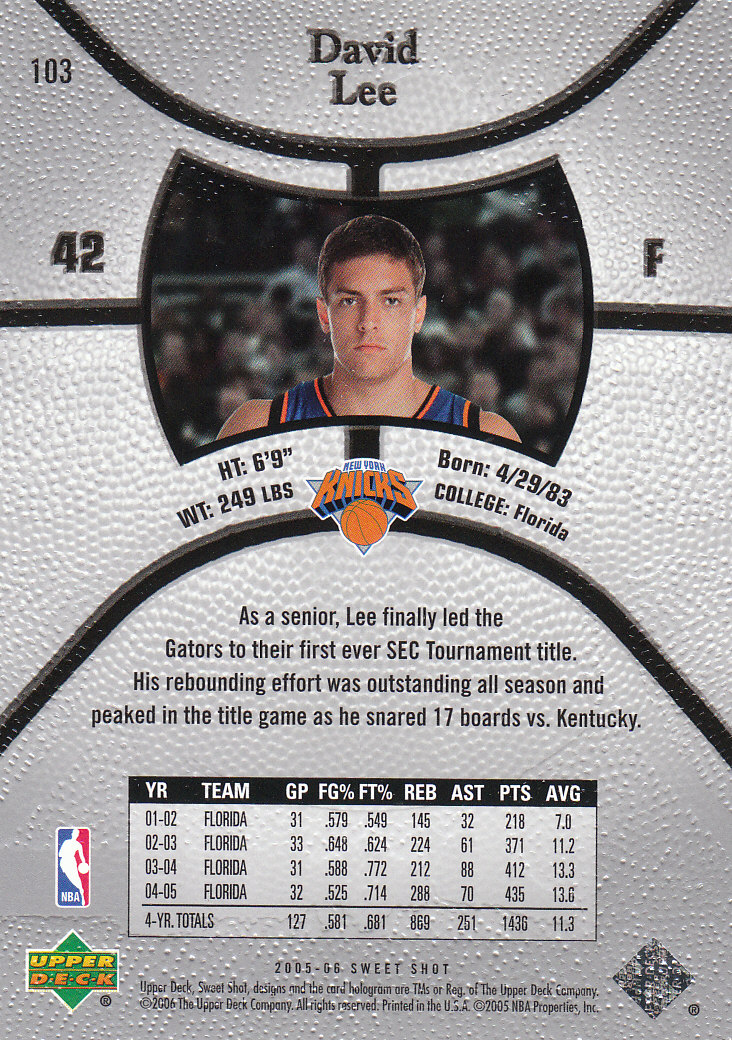 2005/2006 Sweet Shot (Upper Deck) Basketball - Picture 87 of 291