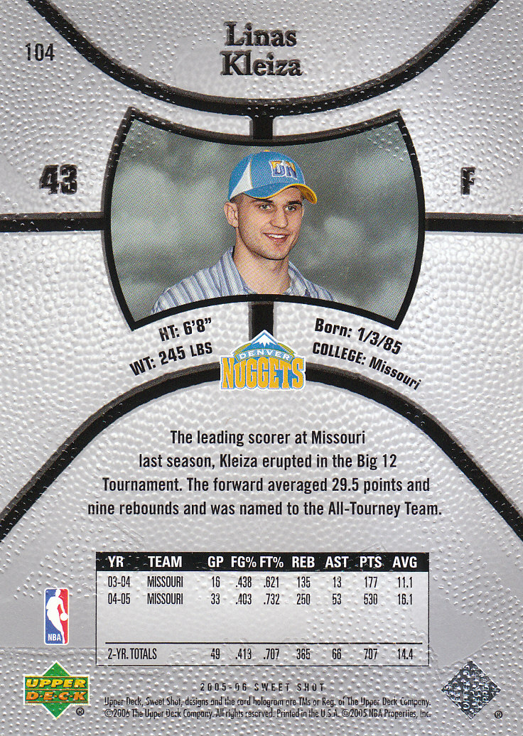 2005/2006 Sweet Shot (Upper Deck) Basketball - Picture 85 of 291