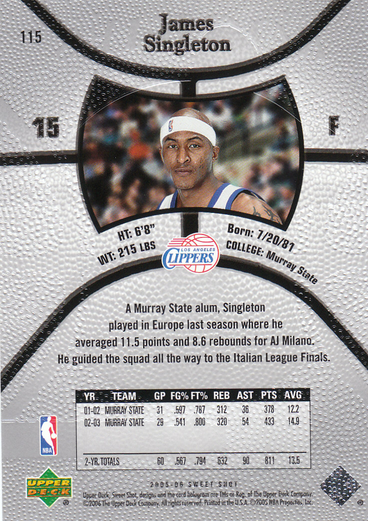 2005/2006 Sweet Shot (Upper Deck) Basketball - Picture 71 of 291