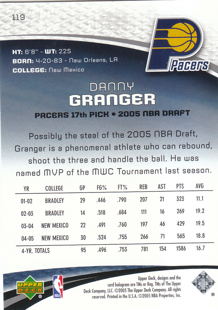 2005/2006 SP Game Used (Upper Deck) Basketball - Picture 221 of 293