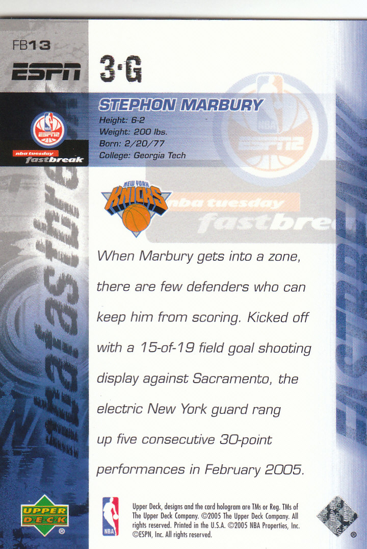 2005/2006 ESPN (Upper Deck) Basketball - Picture 43 of 284