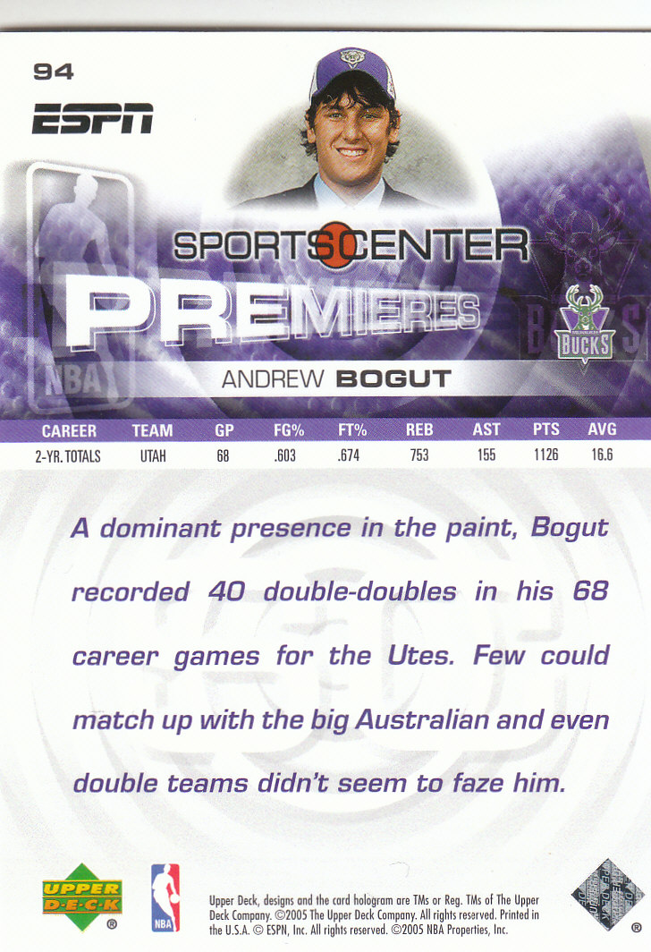 2005/2006 ESPN (Upper Deck) Basketball - Picture 105 of 284