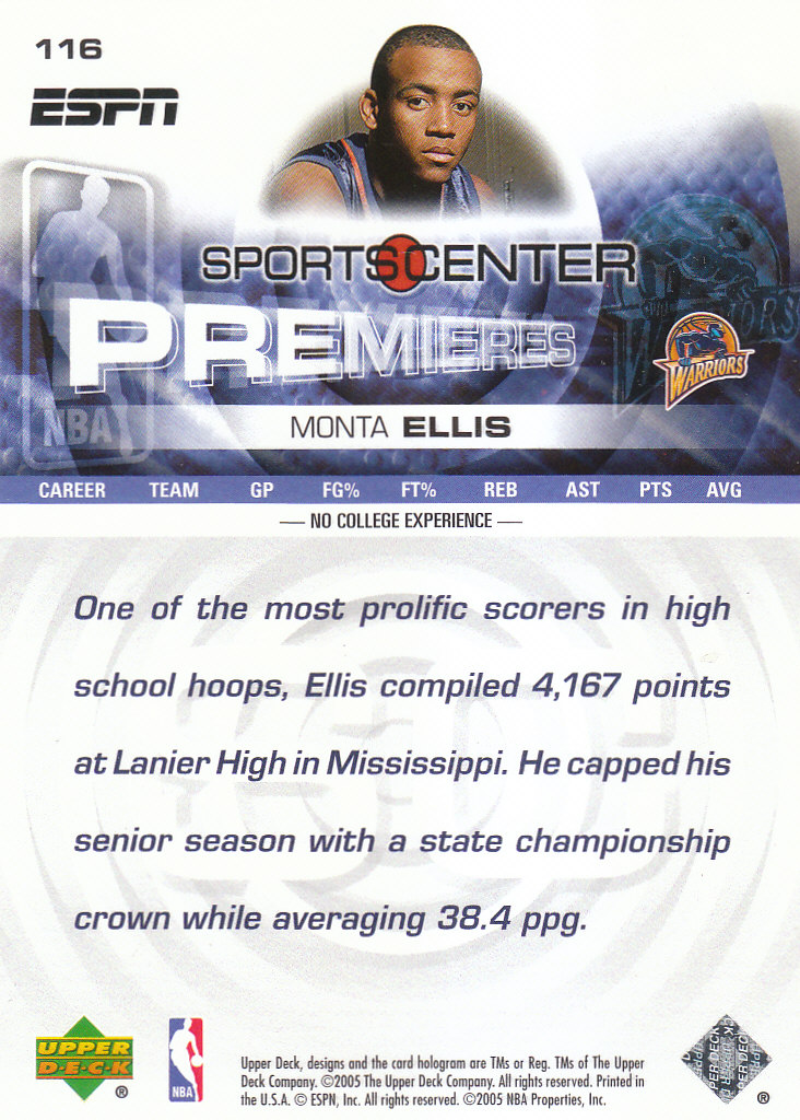 2005/2006 ESPN (Upper Deck) Basketball - Picture 99 of 284
