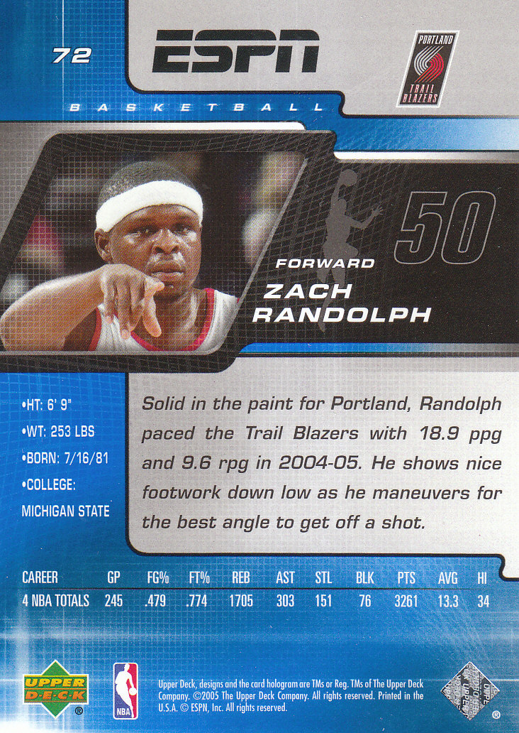 2005/2006 ESPN (Upper Deck) Basketball - Picture 93 of 284