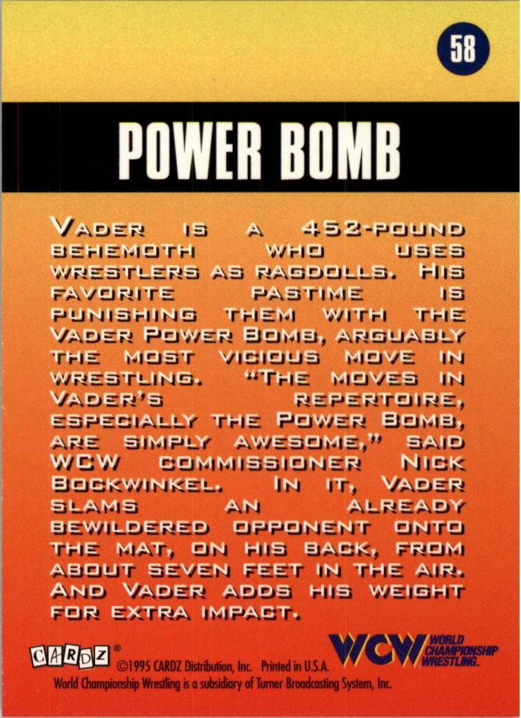 1995 CARDZ WCW Main Event Wrestling Card Pick - Picture 87 of 163