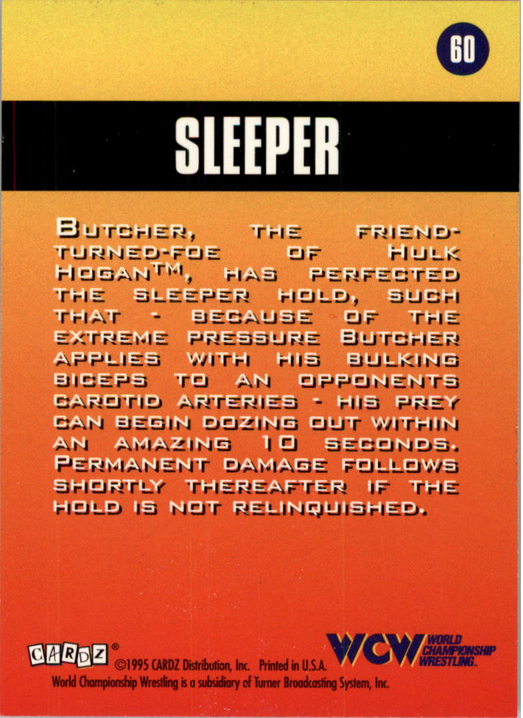 1995 CARDZ WCW Main Event Wrestling Card Pick - Picture 91 of 163