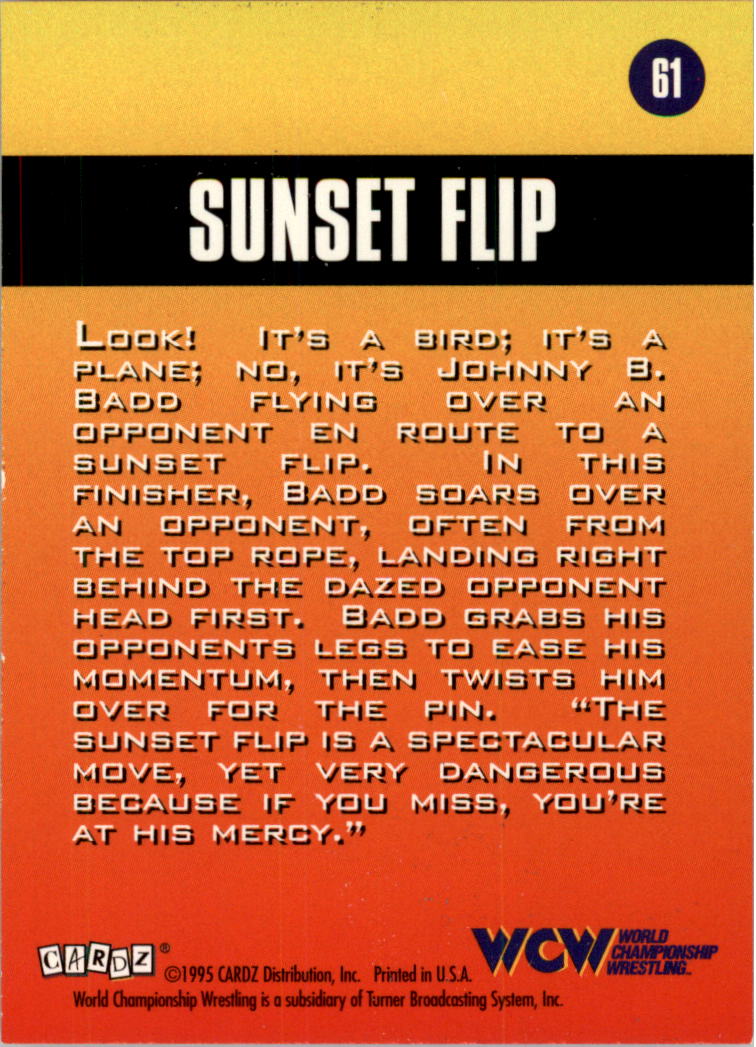 1995 CARDZ WCW Main Event Wrestling Card Pick - Picture 93 of 163