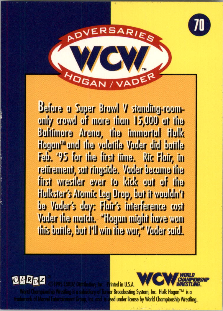 1995 CARDZ WCW Main Event Wrestling Card Pick - Picture 109 of 163