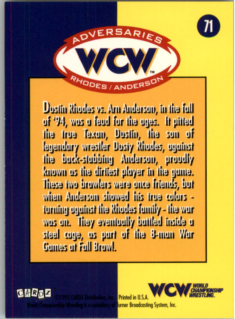 1995 CARDZ WCW Main Event Wrestling Card Pick - Picture 111 of 163