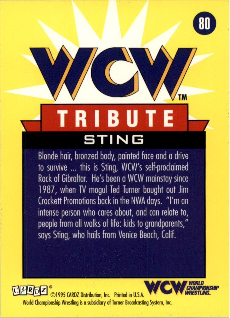 1995 CARDZ WCW Main Event Wrestling Card Pick - Picture 127 of 163