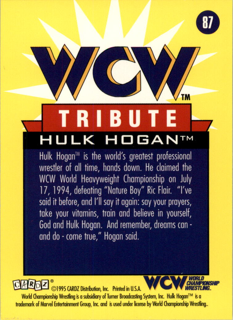 1995 CARDZ WCW Main Event Wrestling Card Pick - Picture 139 of 163