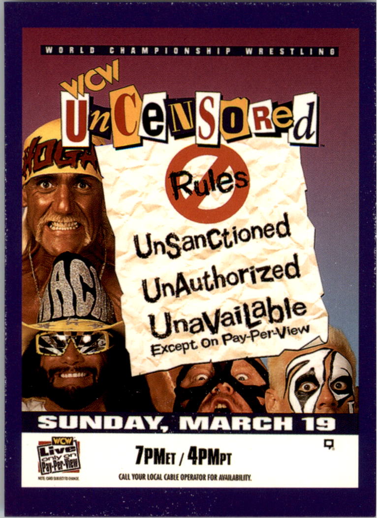 1995 CARDZ WCW Main Event Wrestling Card Pick - Picture 142 of 163