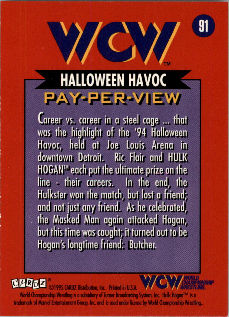 1995 CARDZ WCW Main Event Wrestling Card Pick - Picture 145 of 163