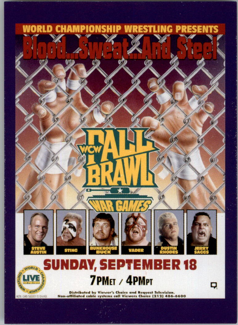 1995 CARDZ WCW Main Event Wrestling Card Pick - Picture 146 of 163