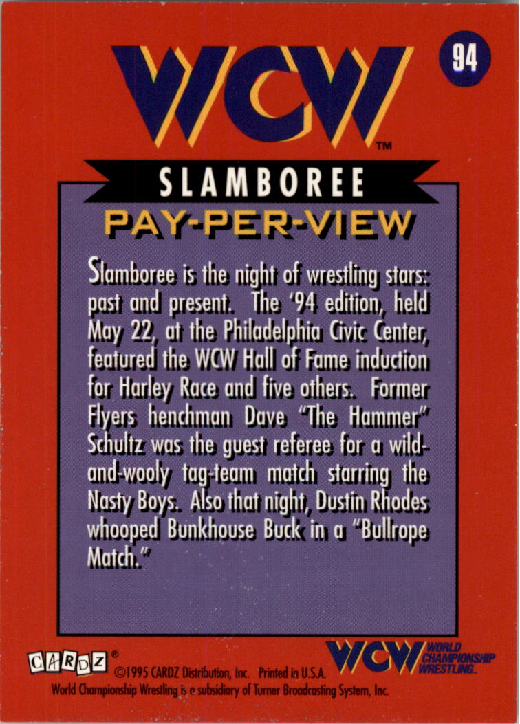 1995 CARDZ WCW Main Event Wrestling Card Pick - Picture 151 of 163