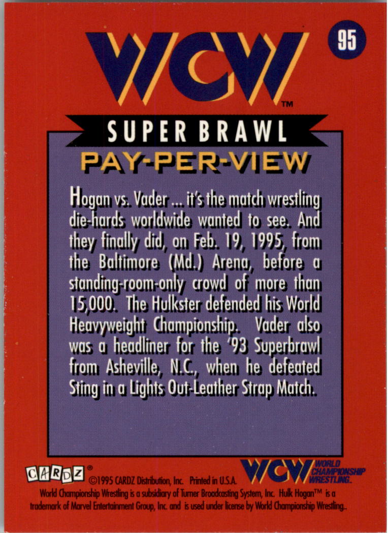 1995 CARDZ WCW Main Event Wrestling Card Pick - Picture 153 of 163