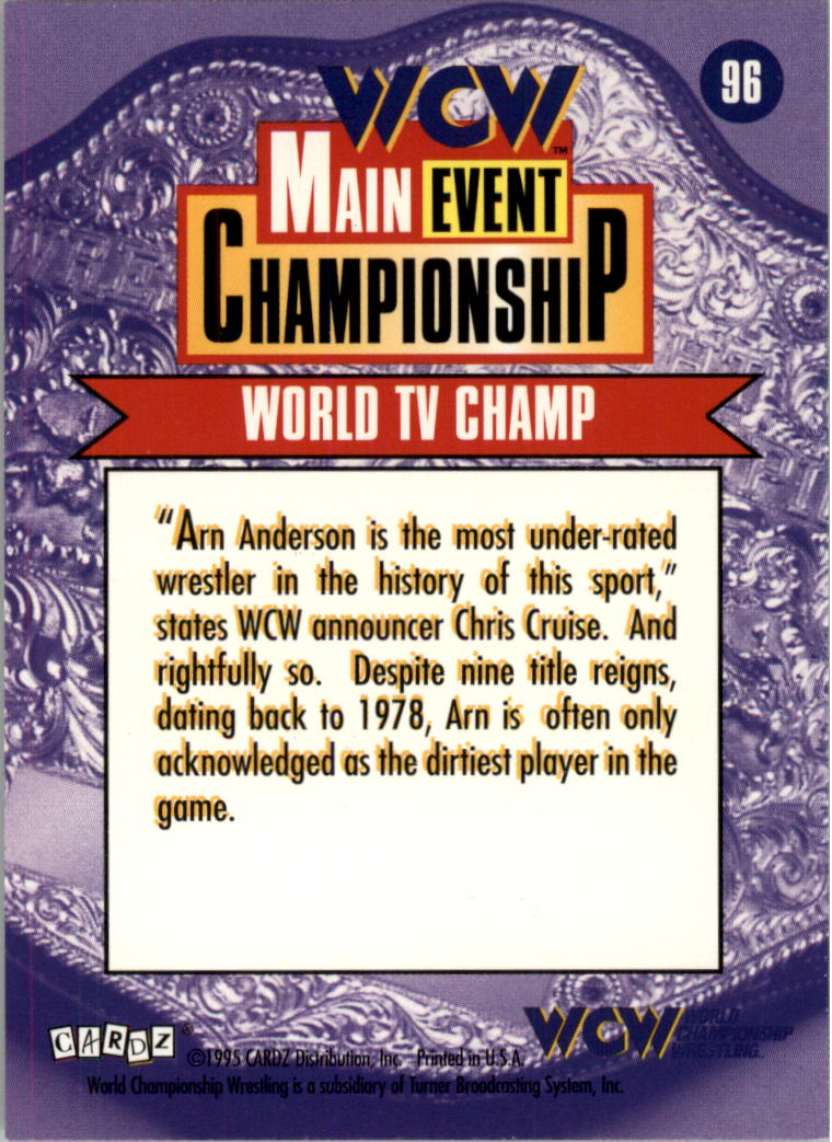 1995 CARDZ WCW Main Event Wrestling Card Pick - Picture 155 of 163