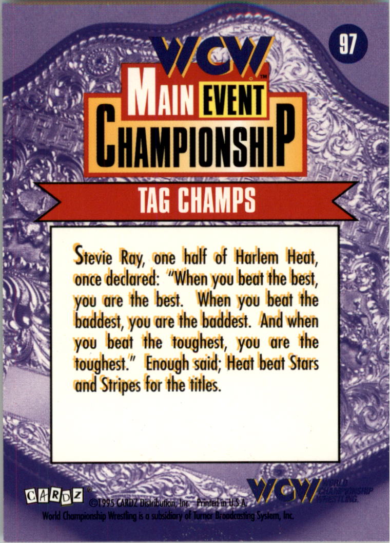 1995 CARDZ WCW Main Event Wrestling Card Pick - Picture 157 of 163