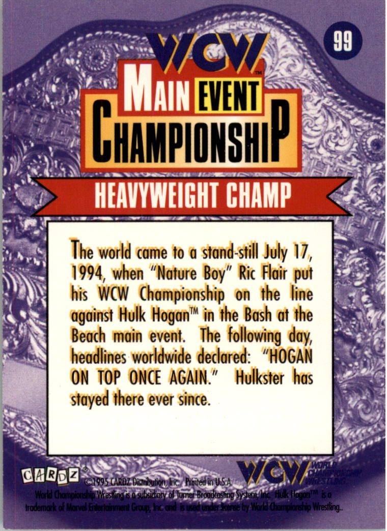 1995 CARDZ WCW Main Event Wrestling Card Pick - Picture 161 of 163