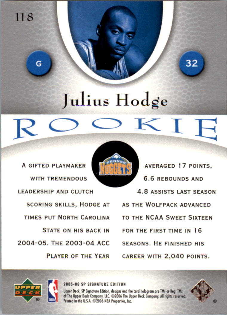 2005-06 SP Signature Edition Basketball YOU PICK - Picture 97 of 113