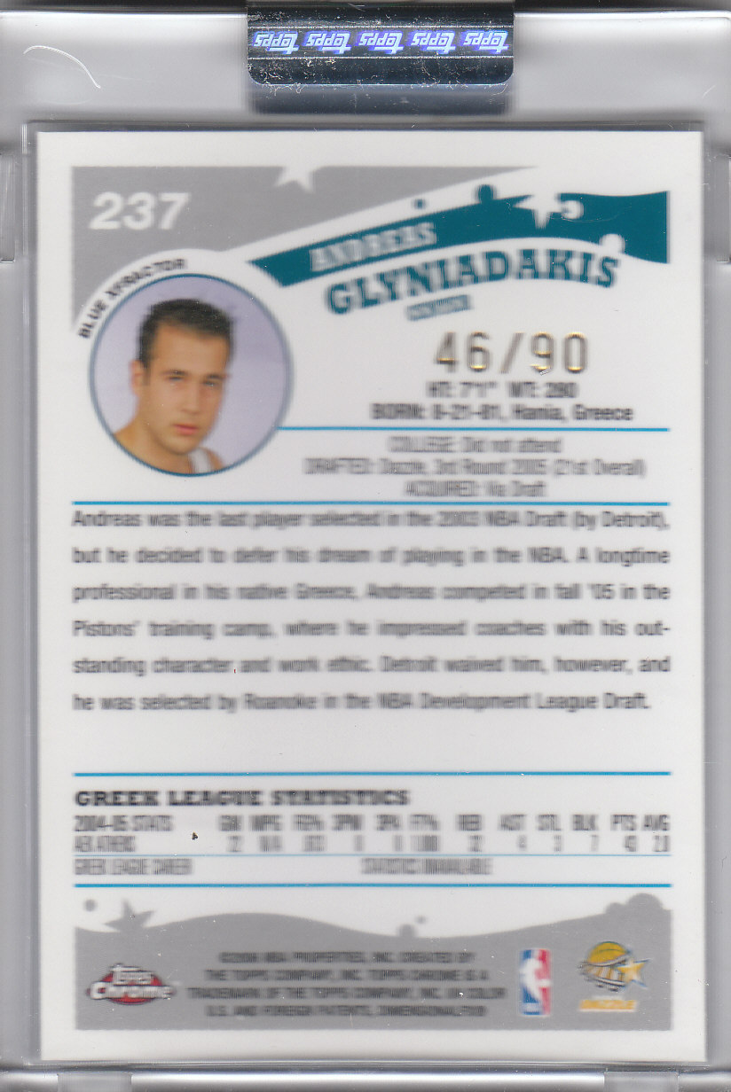 Tarjetas de inserto paralelo ""Refractores"" de baloncesto Topps cromadas 2005-06 - Imagen 96 de 98
