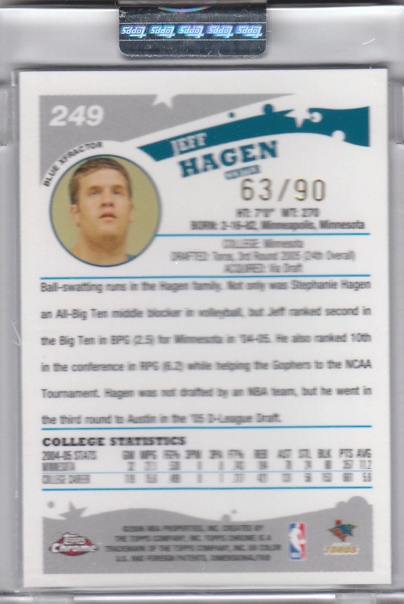 Tarjetas de inserto paralelo ""Refractores"" de baloncesto Topps cromadas 2005-06 - Imagen 98 de 98