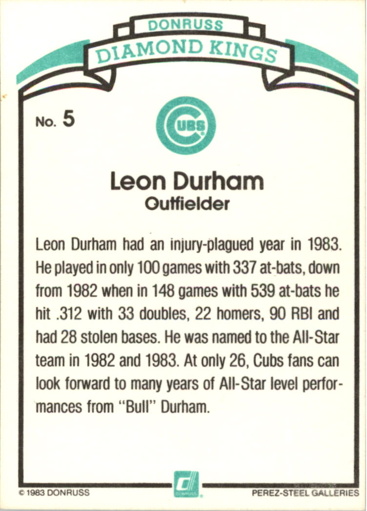 thumbnail 5 - 1984 Donruss Baseball Card Pick 3-313