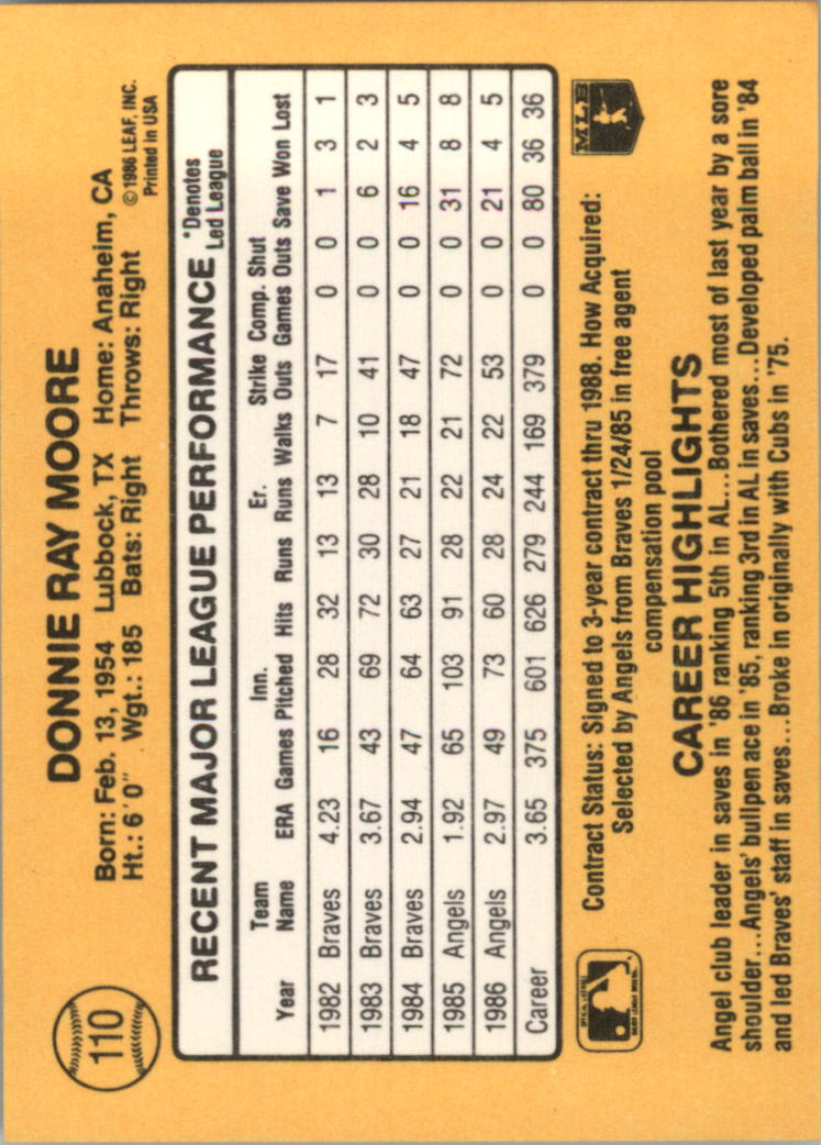 1987 Donruss Baseball Card Pick 1-264