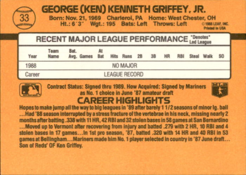 A9832- 1989 Donruss Baseball Cards 1-250 +Rookies -You Pick- 10+ FREE US SHIP - Picture 67 of 501