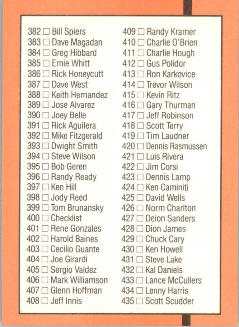 1990 Donruss Baseball "Main Set" Cards #241 to #480 - Picture 323 of 483