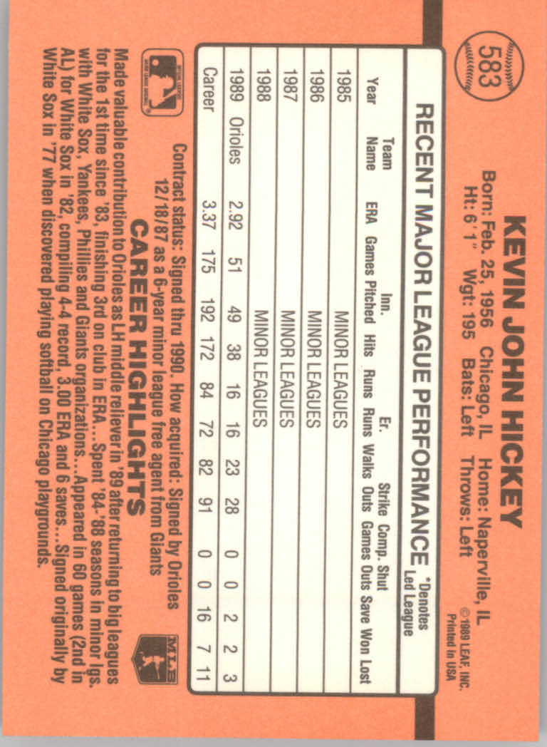 1990 Donruss Baseball "Main Set" Cards #481 to #716 - Picture 193 of 493