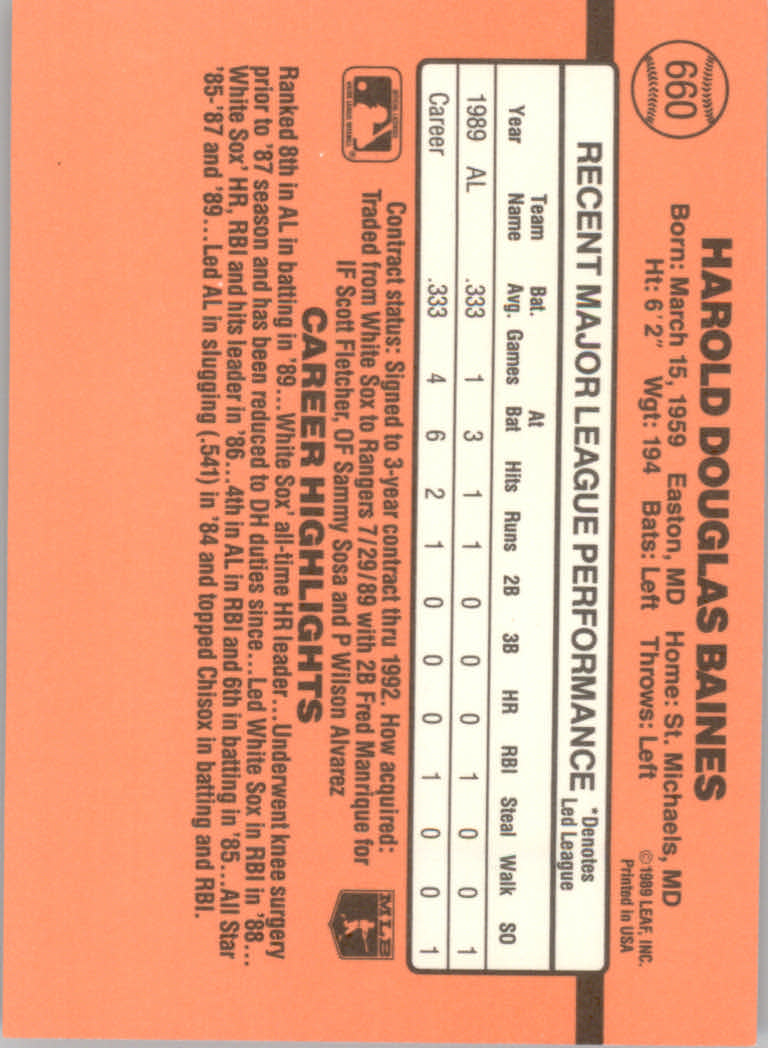 1990 Donruss Baseball "Main Set" Cards #481 to #716 - Picture 347 of 493