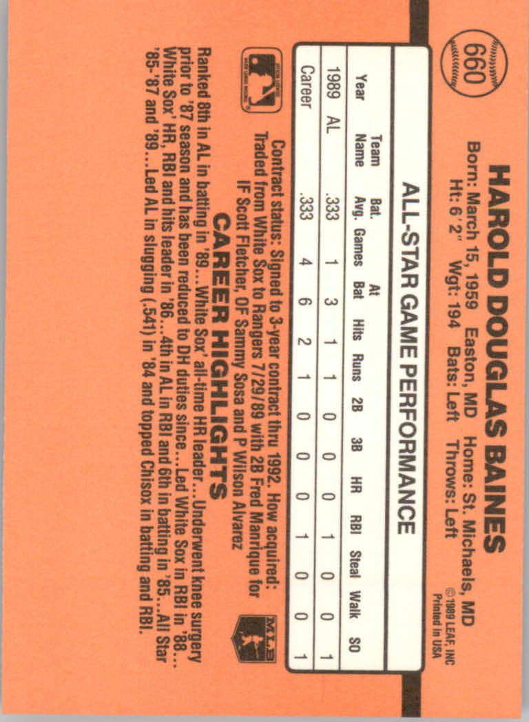 1990 Donruss Baseball "Main Set" Cards #481 to #716 - Picture 349 of 493