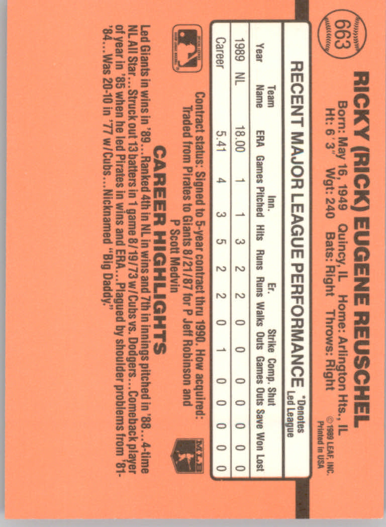 1990 Donruss Baseball "Main Set" Cards #481 to #716 - Picture 355 of 493